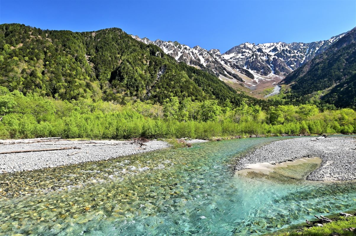 Kamikochi Hotaka mountain range Azusa River